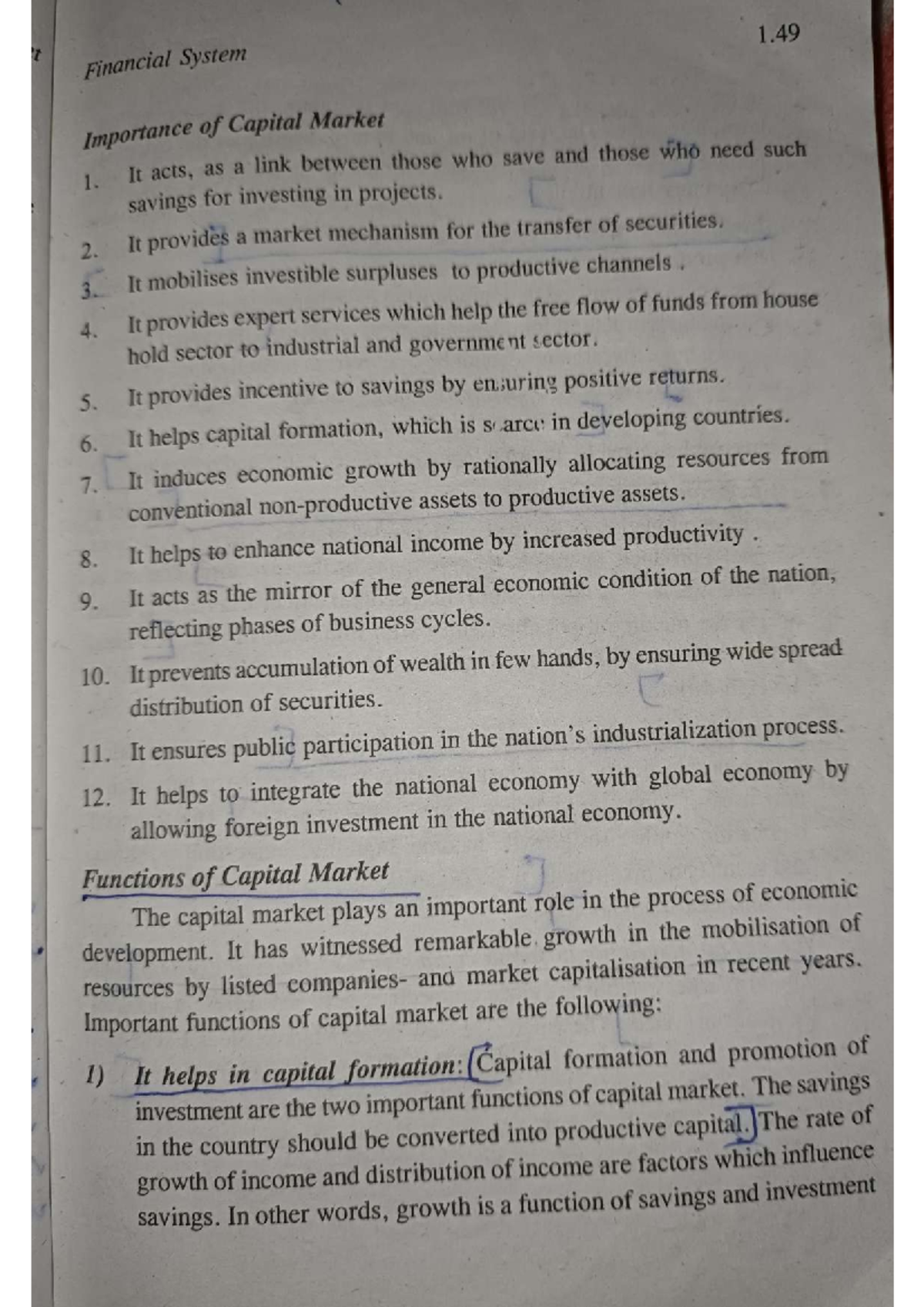 Functions Of Capital Market Pdf