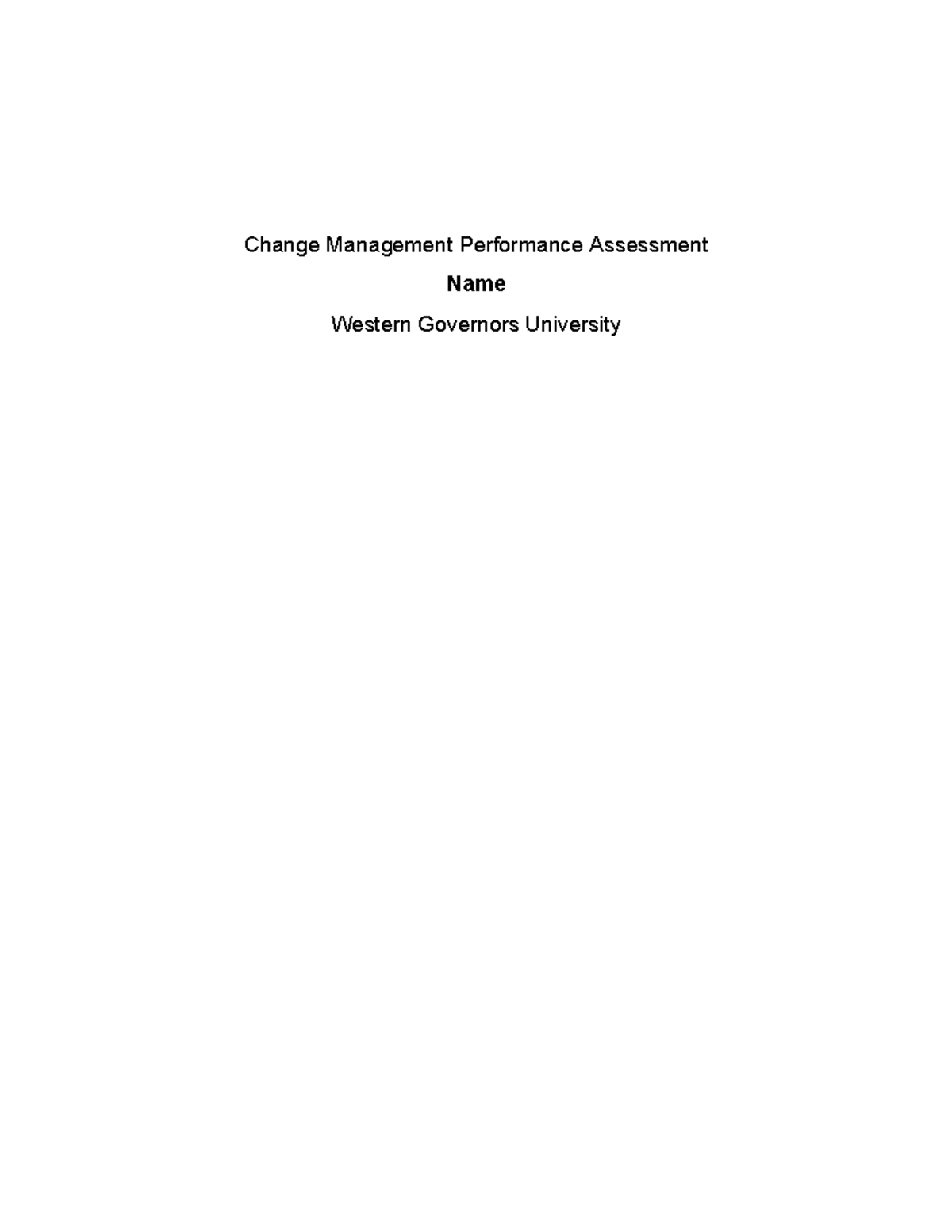 C721 Task Template Aug 2024 - Change Management Performance Assessment ...