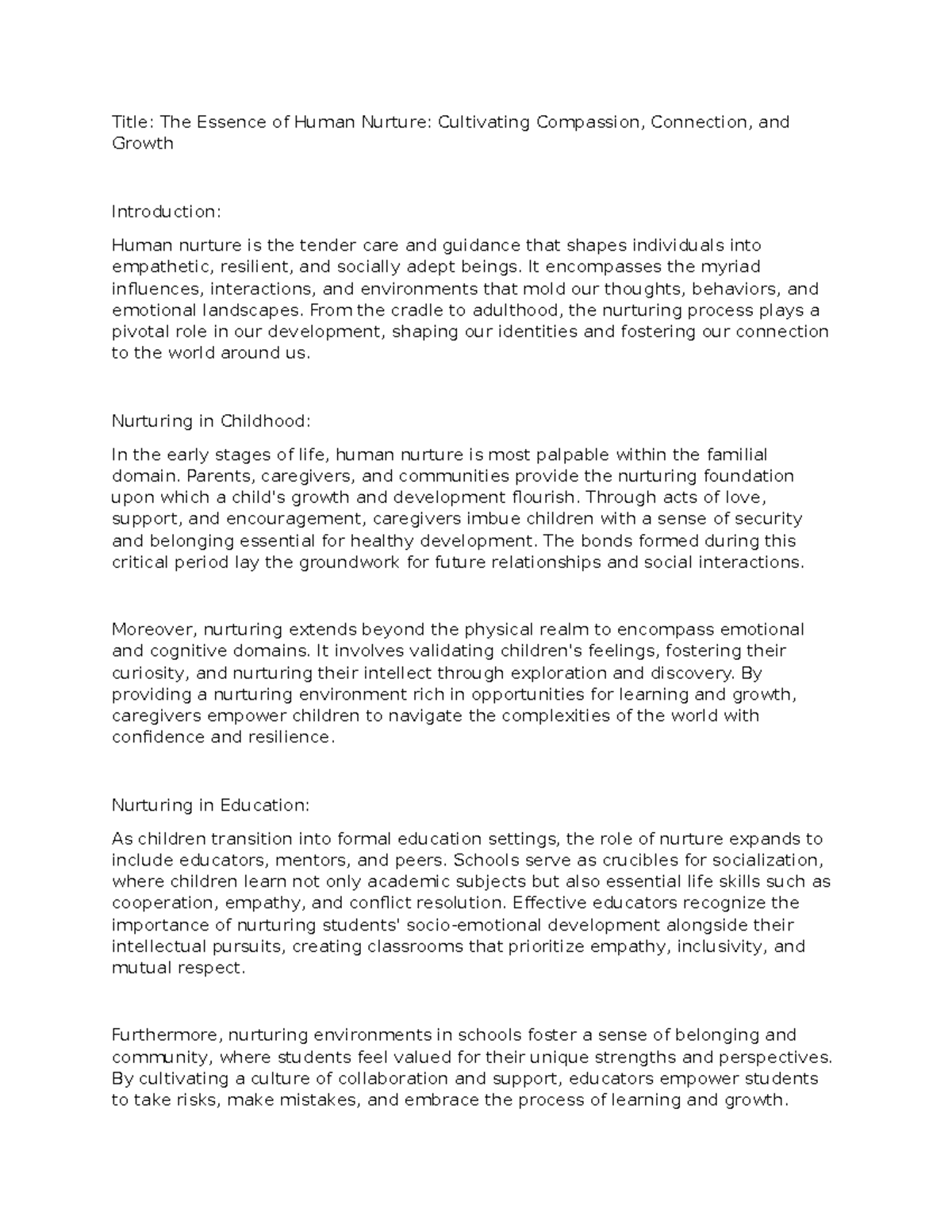 Nurture - It encompasses the myriad influences, interactions, and ...