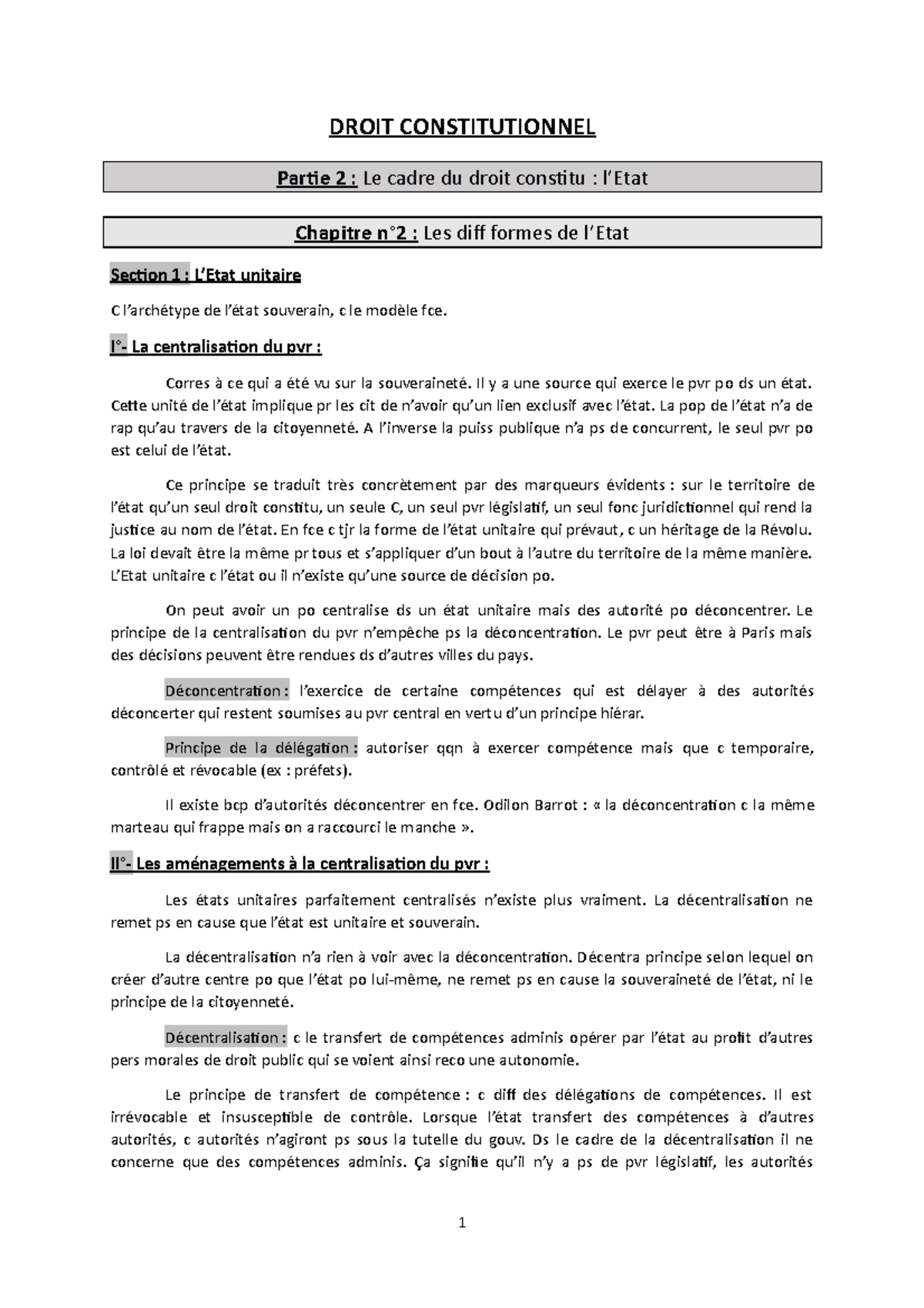 dissertation juridique les formes de l'etat