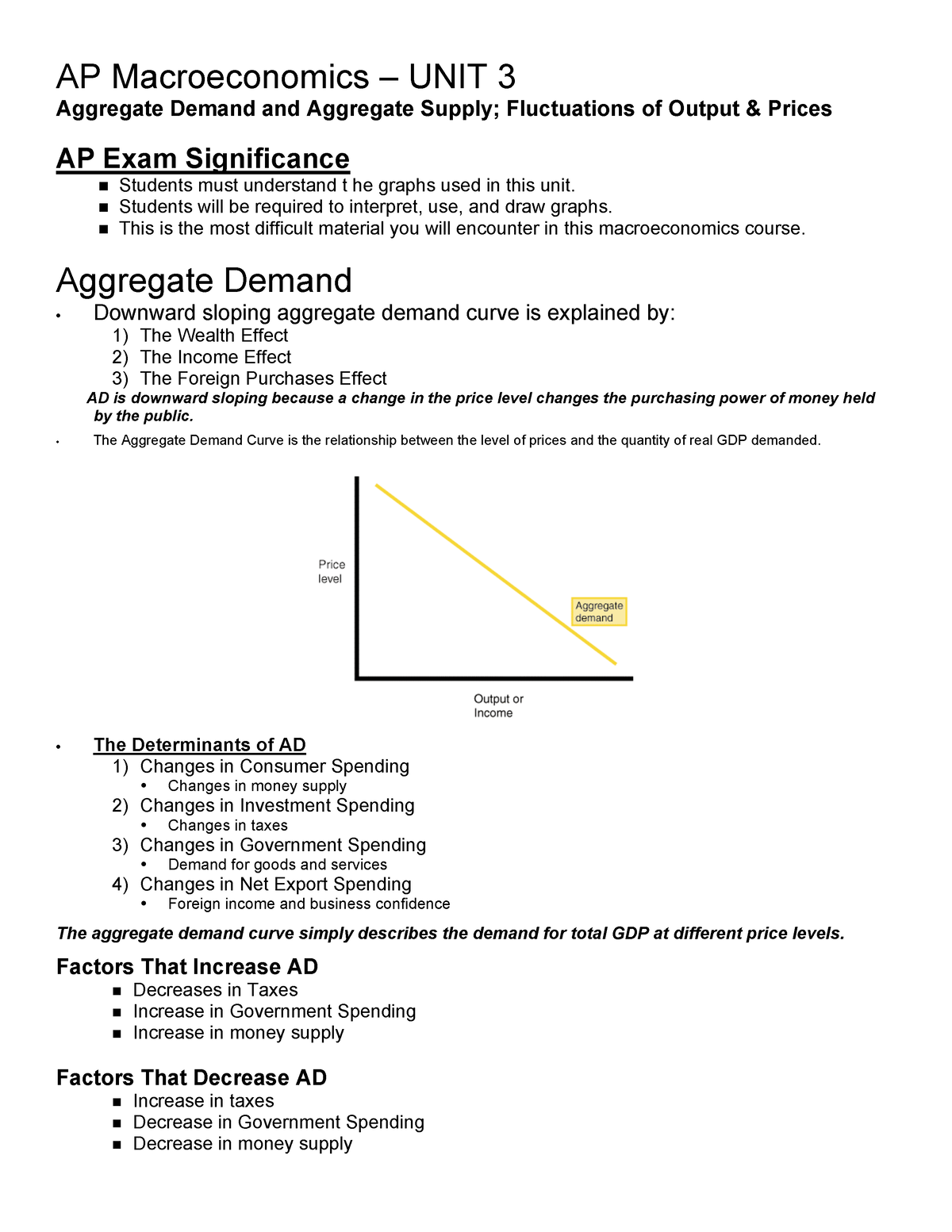 unit 3 aggregate demand assignment answers