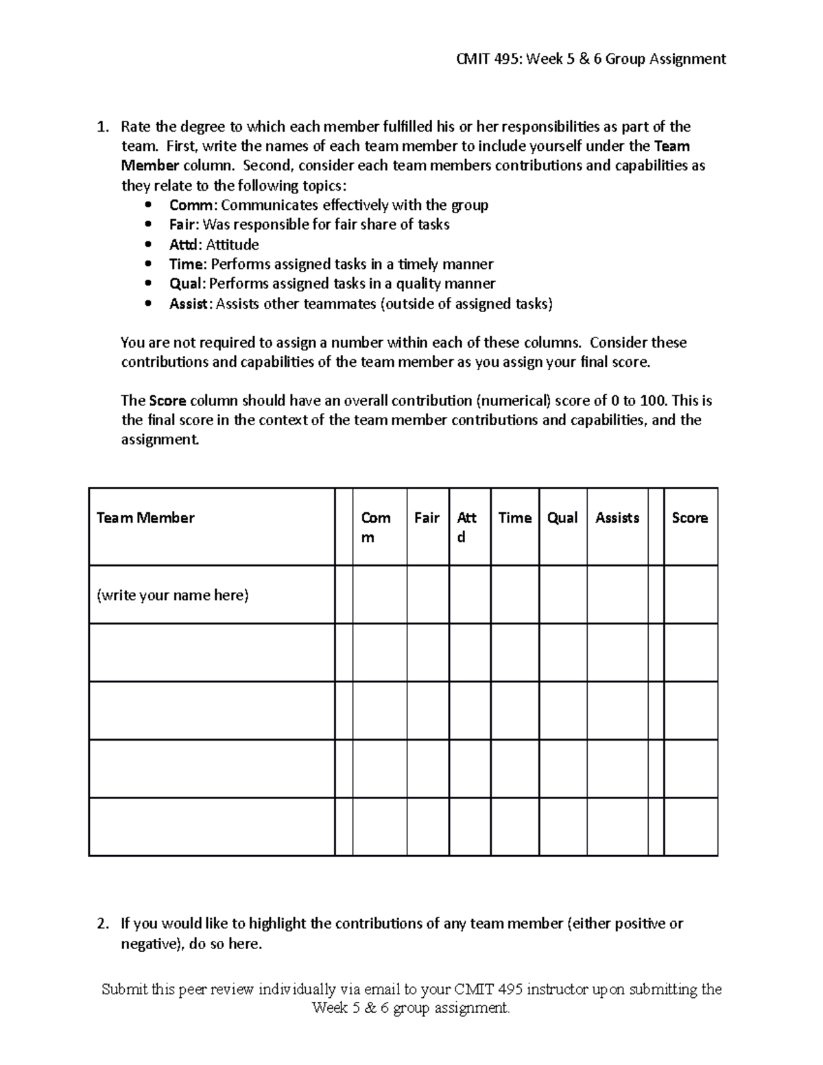 The Cybersecurity Threat Landscape Assignment Peer Review Template ...