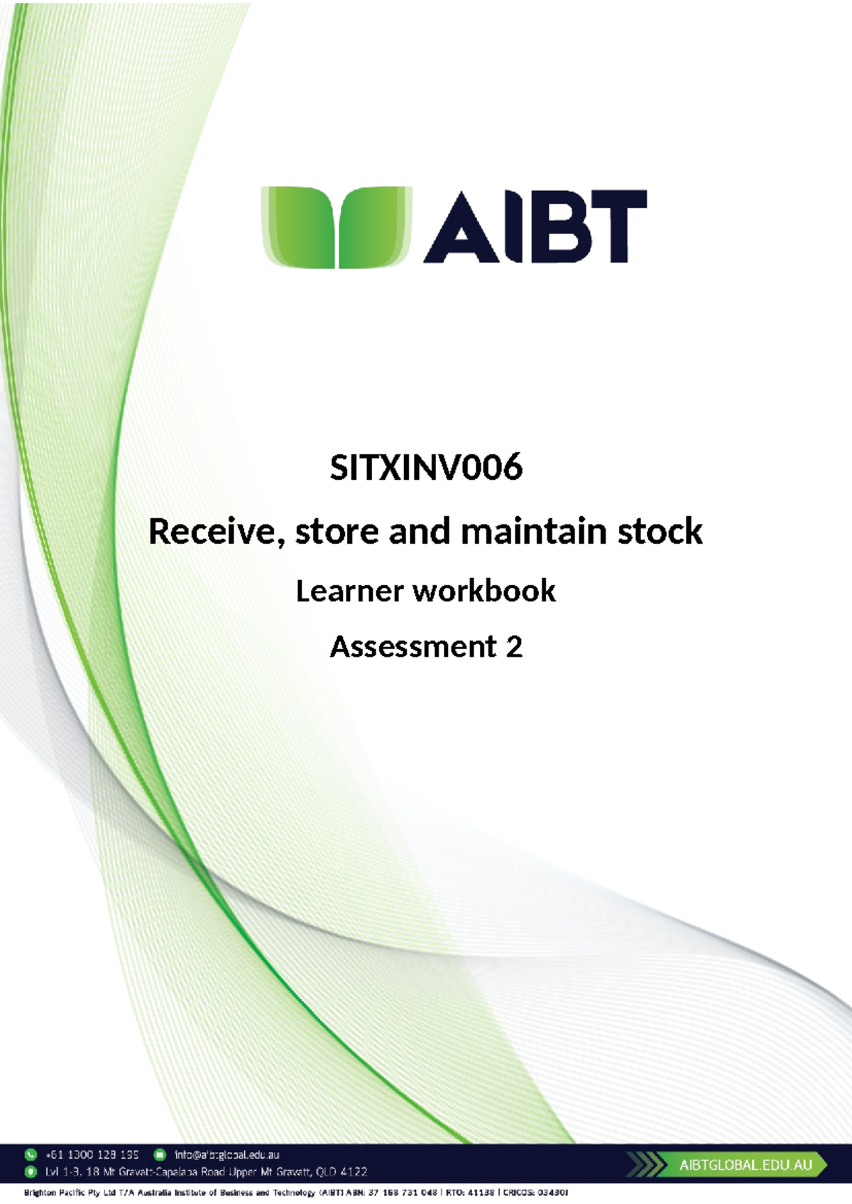 aibt-sitxinv-006-assessment-2-learner-workbook-sitxinv-receive-store