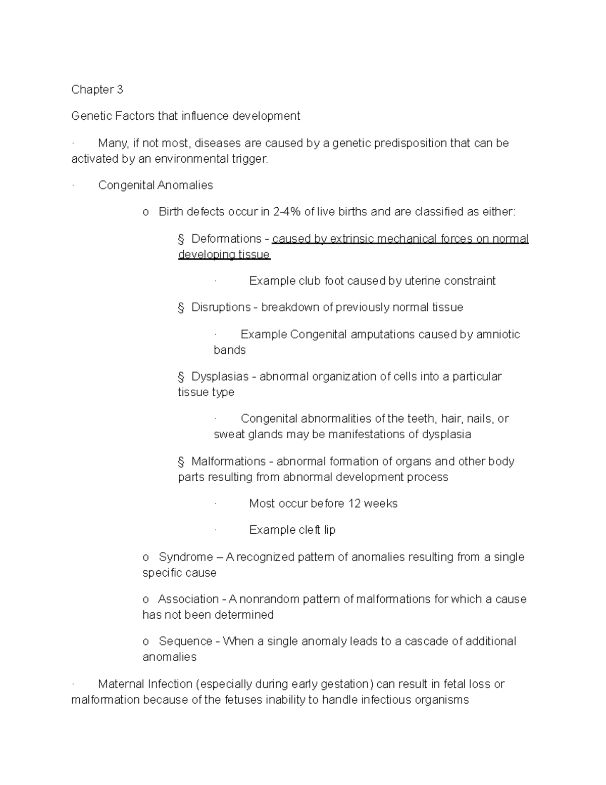 Genetic Factors That Influence Development - Chapter 3 Genetic Factors 