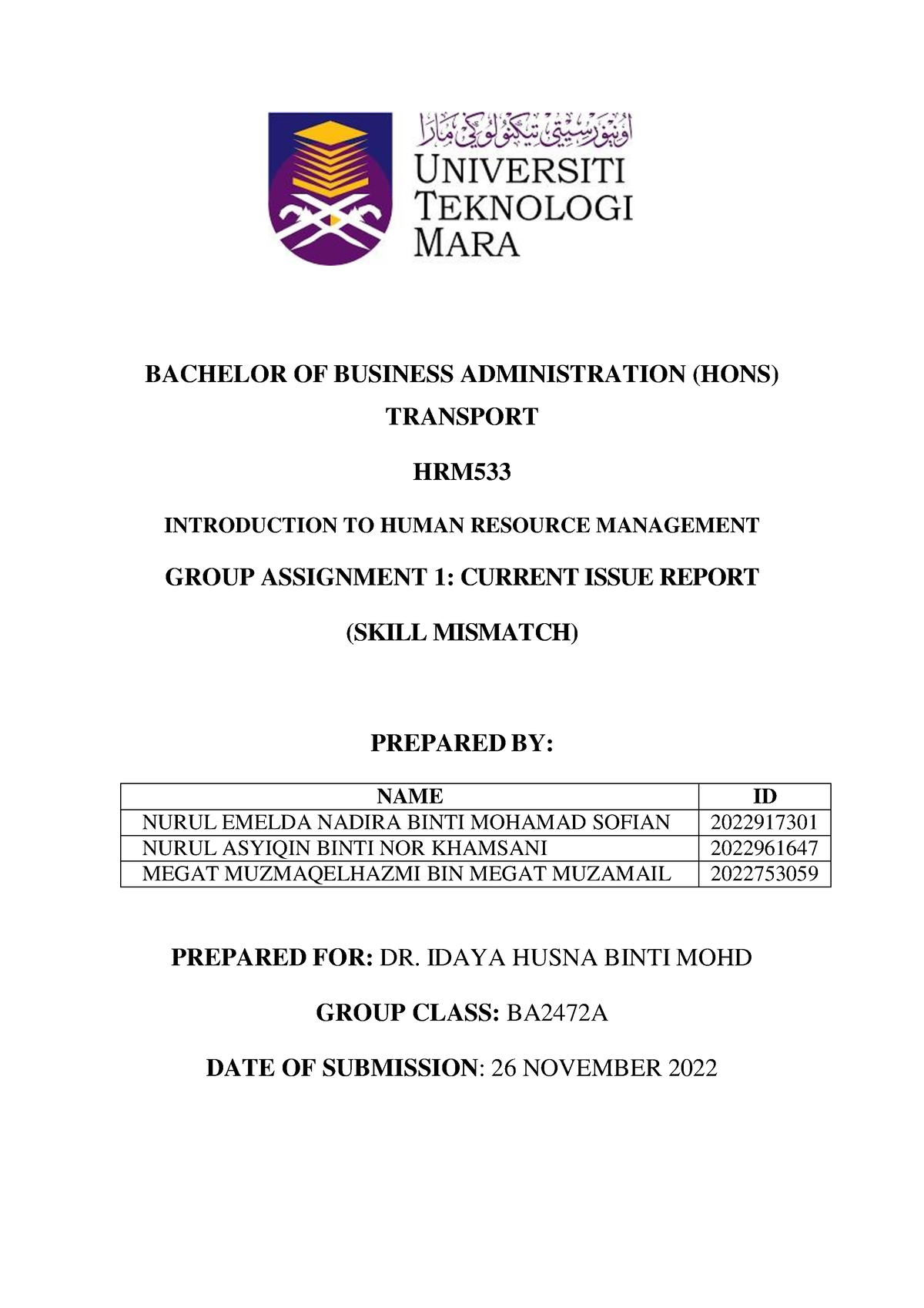 hrm533 group assignment 2