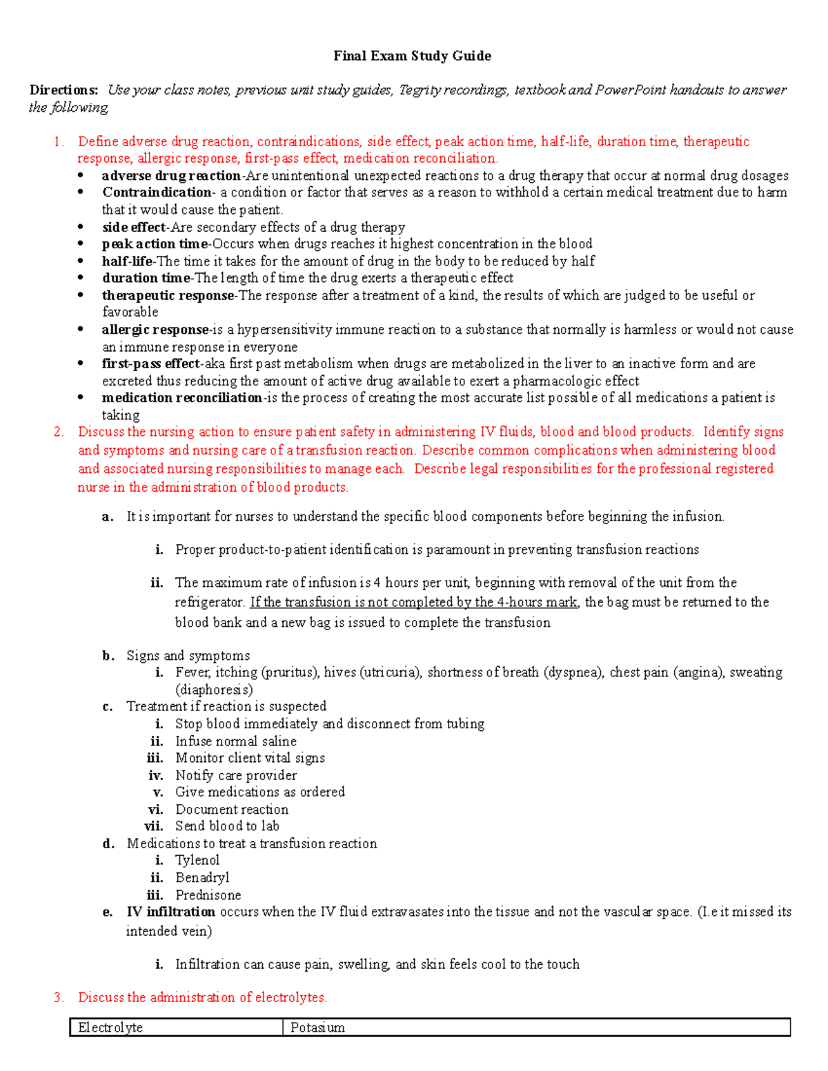 310 final study guide fall 2019 - Final Exam Study Guide Directions ...