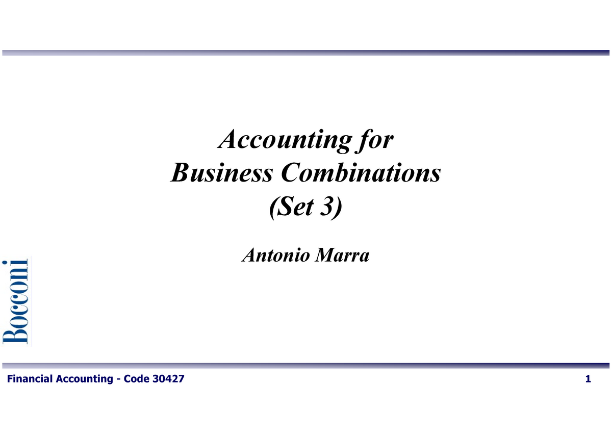 Set 3 - Consolidation V2021 - Accounting And Financial Statement ...