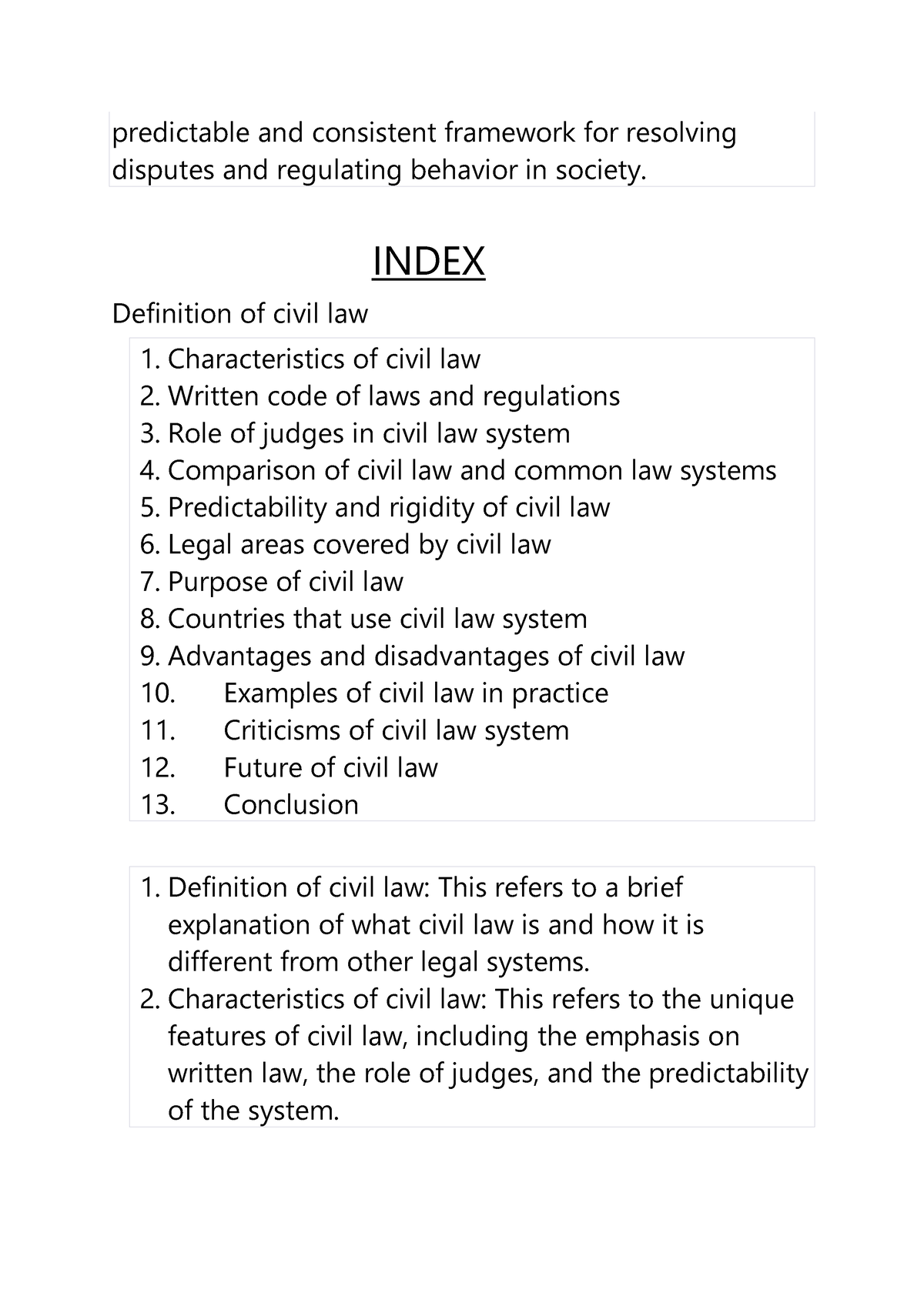civil law essay topics