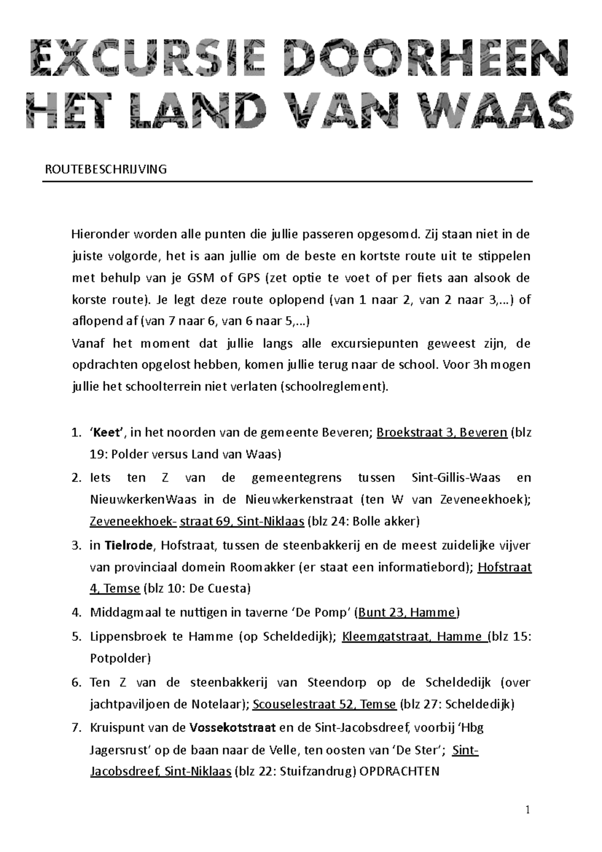 Excursie Land van Waas en de