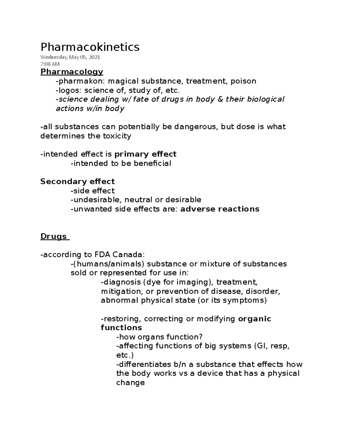 Pharmacokinetics 1- Lecture # 1 Introduction To Pharmacokinetics And ...