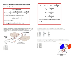 Key for RHR wksheet - RIGHT HAND RULE MAGNETIC FIELDS WORKSHEET Write ...