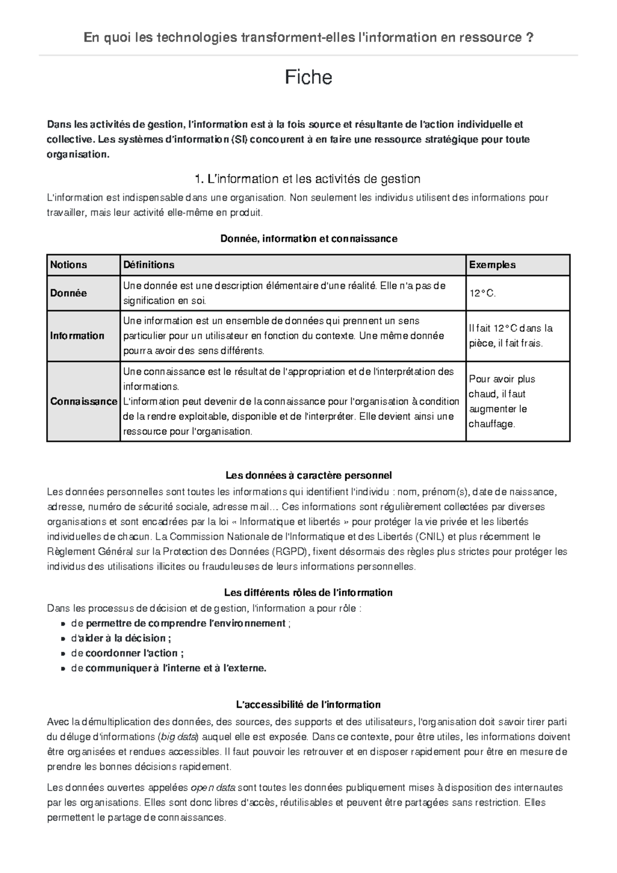 En Quoi Les Technologies Transforment-elles L'information En Ressources en quoi les technologies transforment elles l information enressource