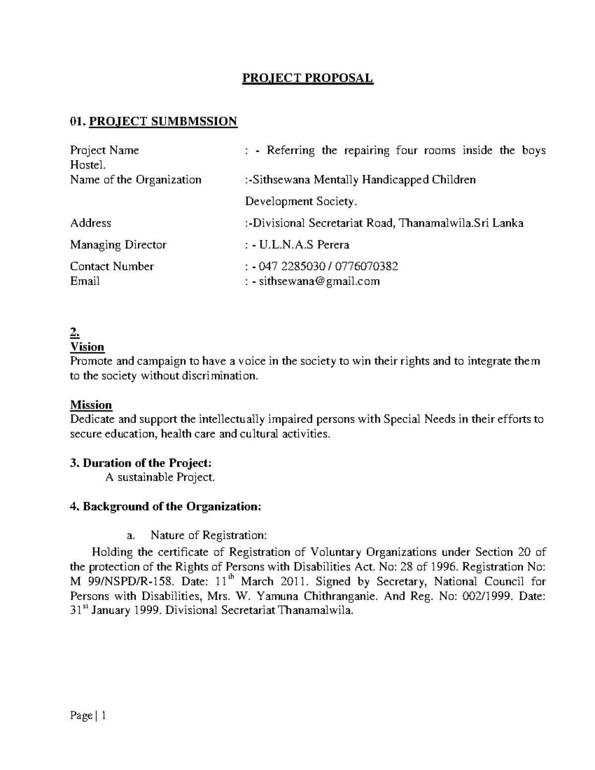 Project Proposal - Reference Documents - Project Proposal 01. Project 