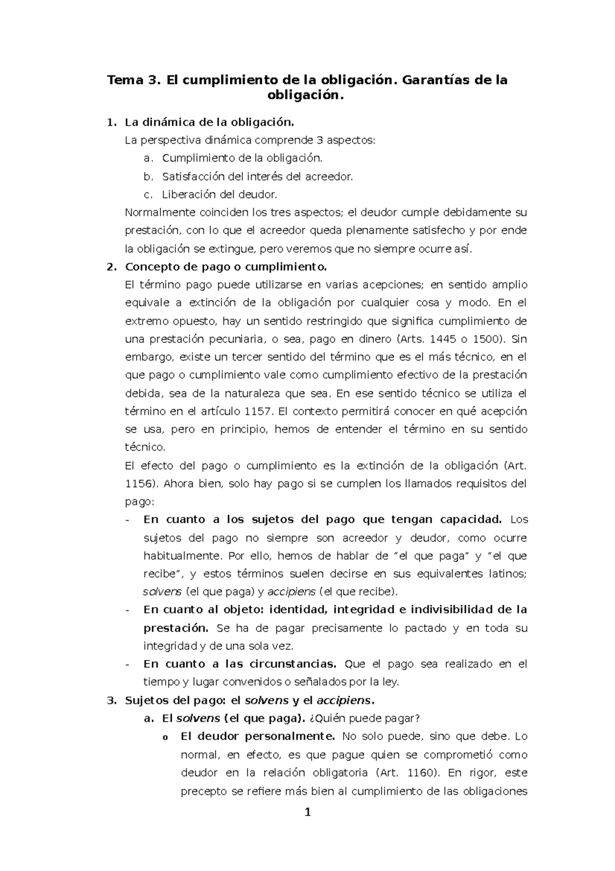 Tema 3 Derecho Civil I - Apuntes del tema 3 que se apoyan en manuales y ...