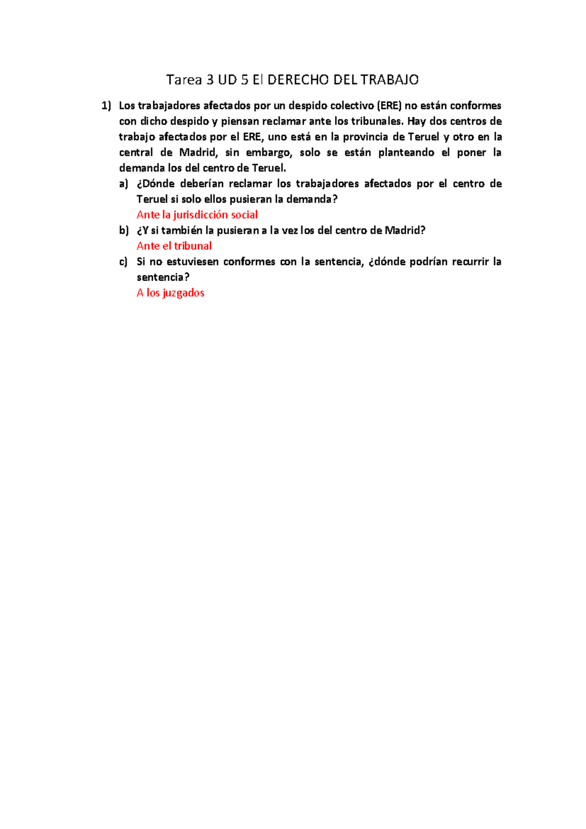 Tarea 3 UD 5 El Derecho DEL Trabajo - Tarea 3 UD 5 El DERECHO DEL ...