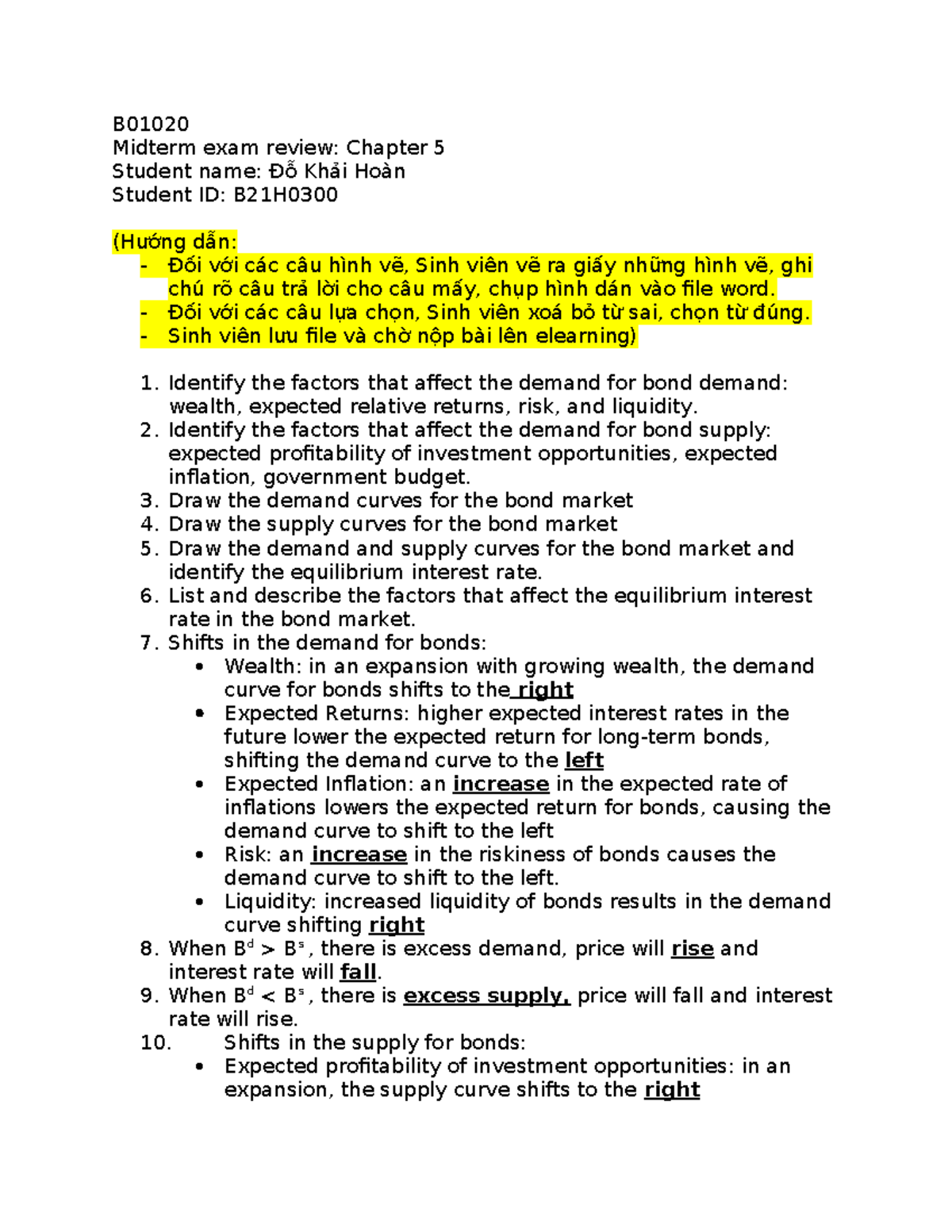 B01020 - Chapter 5 - Midterm Review - B Midterm Exam Review: Chapter 5 ...