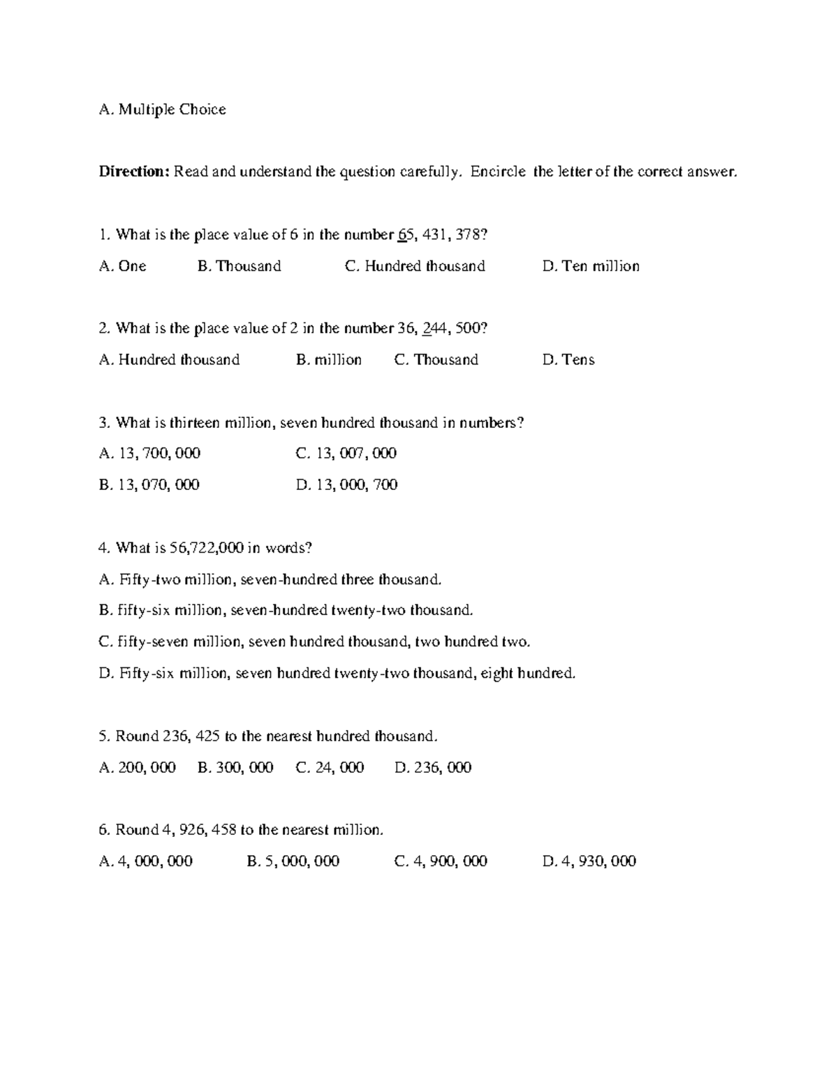 50- Items-TEST - dkshe8dsoxdjxmmboplwk389 - A. Multiple Choice ...