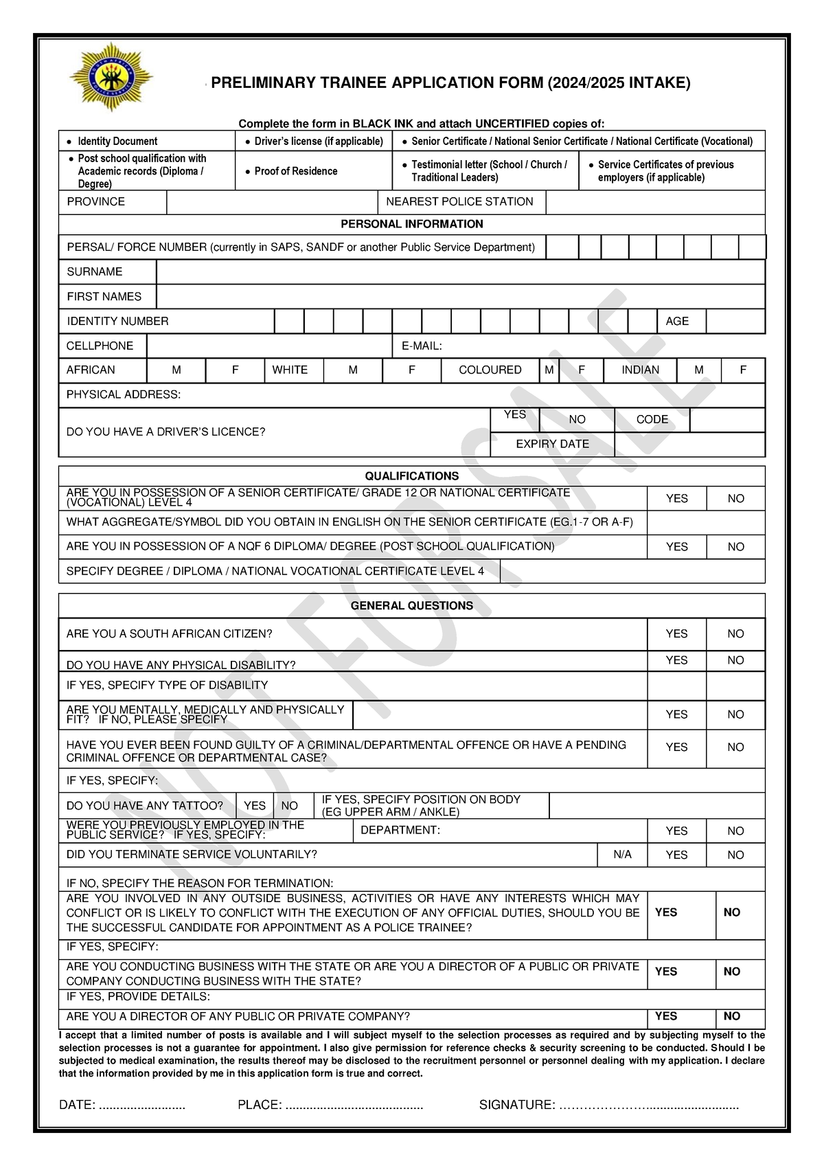 Application Form Police Trainee 2024 25 S PRELIMINARY TRAINEE   Thumb 1200 1697 