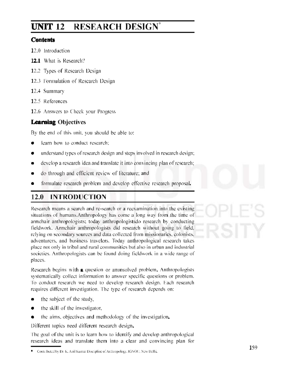 Unit-12 Research Design - Anthropology - Studocu