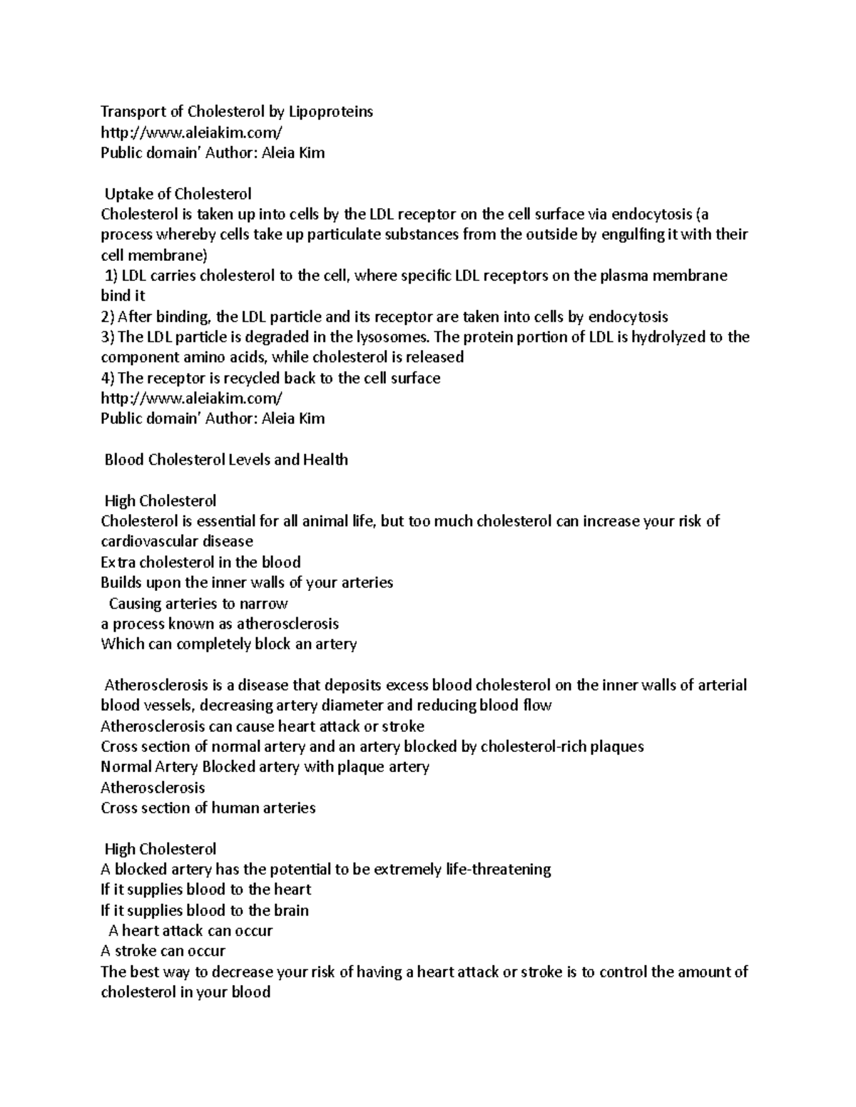 Biochem Lecture 16b Transport of Cholesterol by Lipoproteins aleiakim