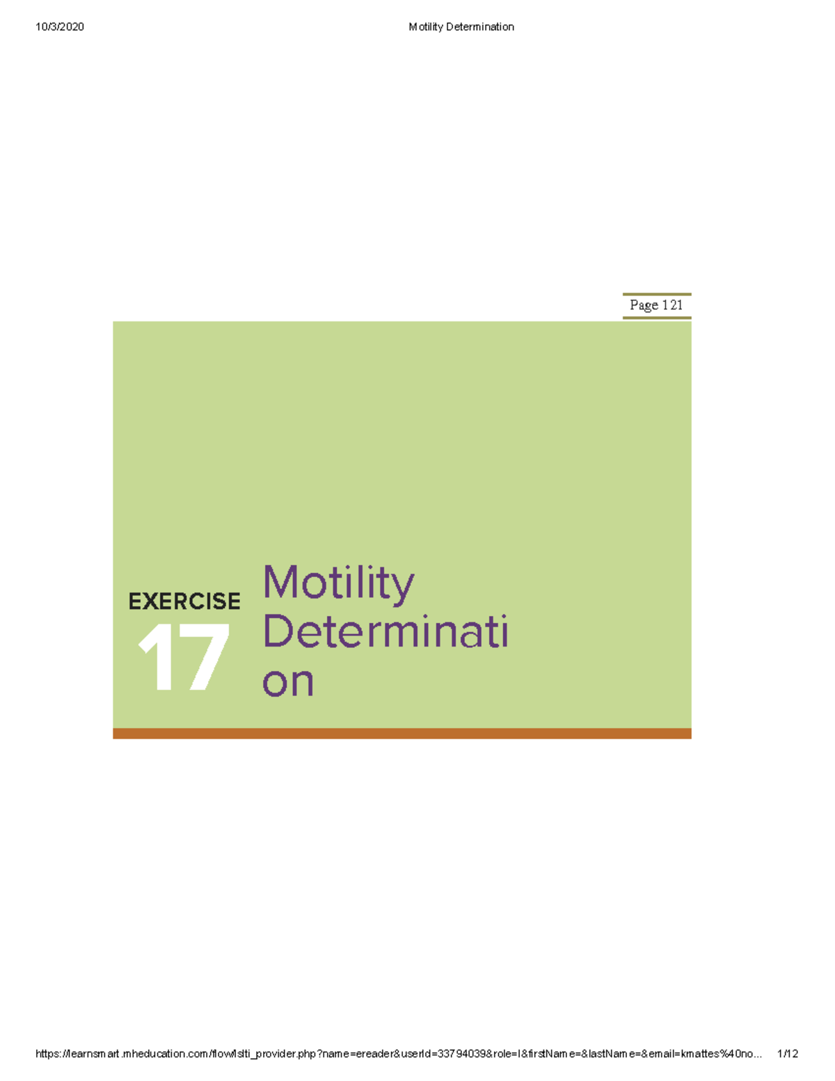 Micro Lab Quiz 2 fall2021 - 10/3/2020 Motility Determination Page 121 ...