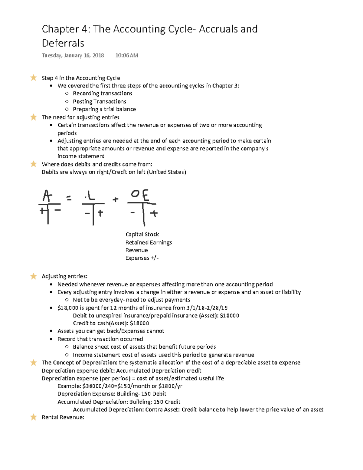 Chapter 4 ACCT 115 - Lecture Notes 4 - Chapter 4: The Accounting Cycle ...