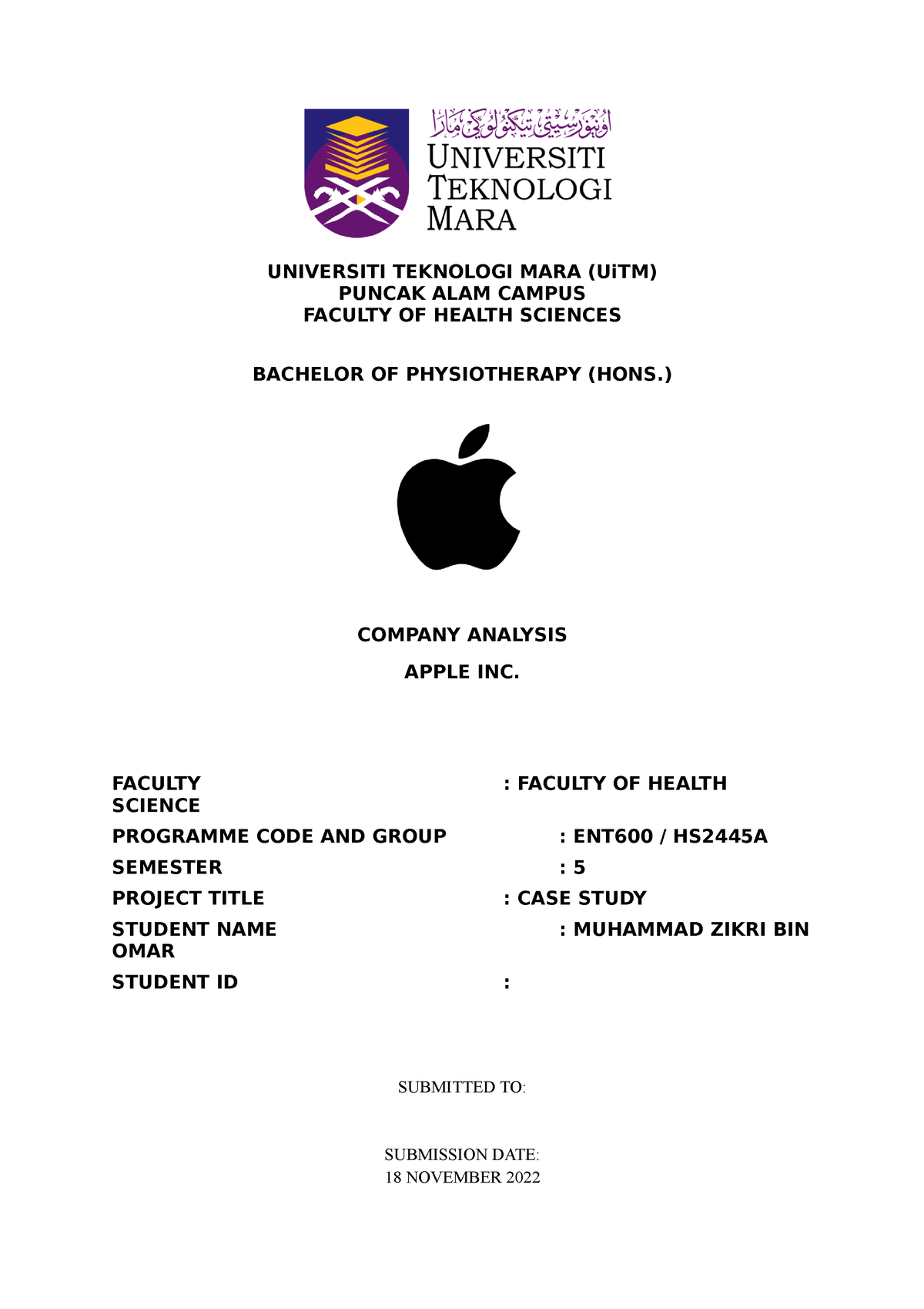 swot analysis assignment uitm