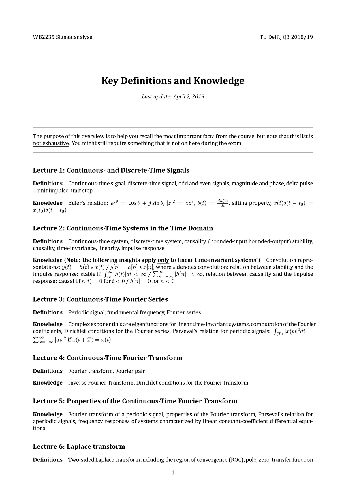 Wb2235 Key Knowledge 19 Studeersnel