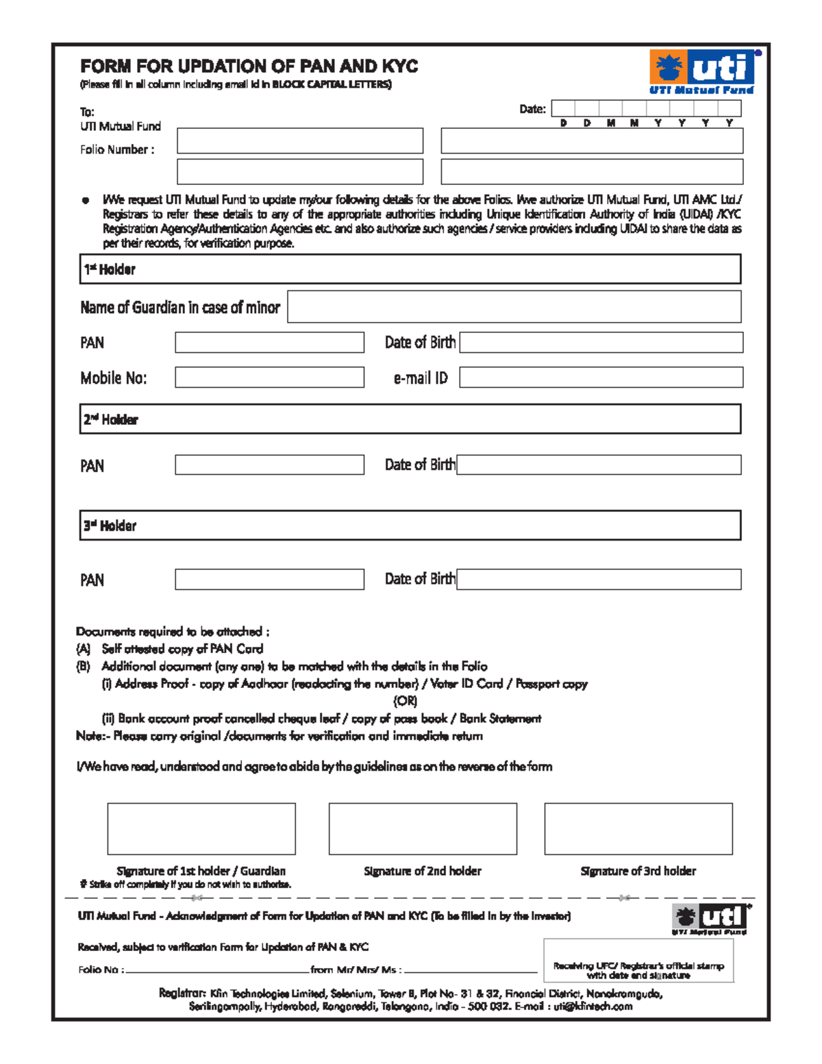 Form for Updation of PAN And KYC (1)20220919-044059 - Discrete ...