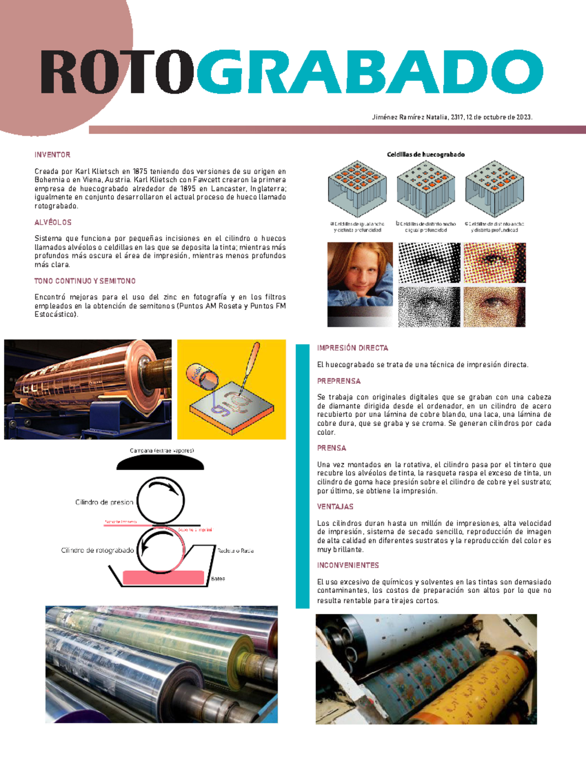 5 Rotograbado - SISTEMAS DE IMPRESIÓN - INVENTOR Creada por Karl ...
