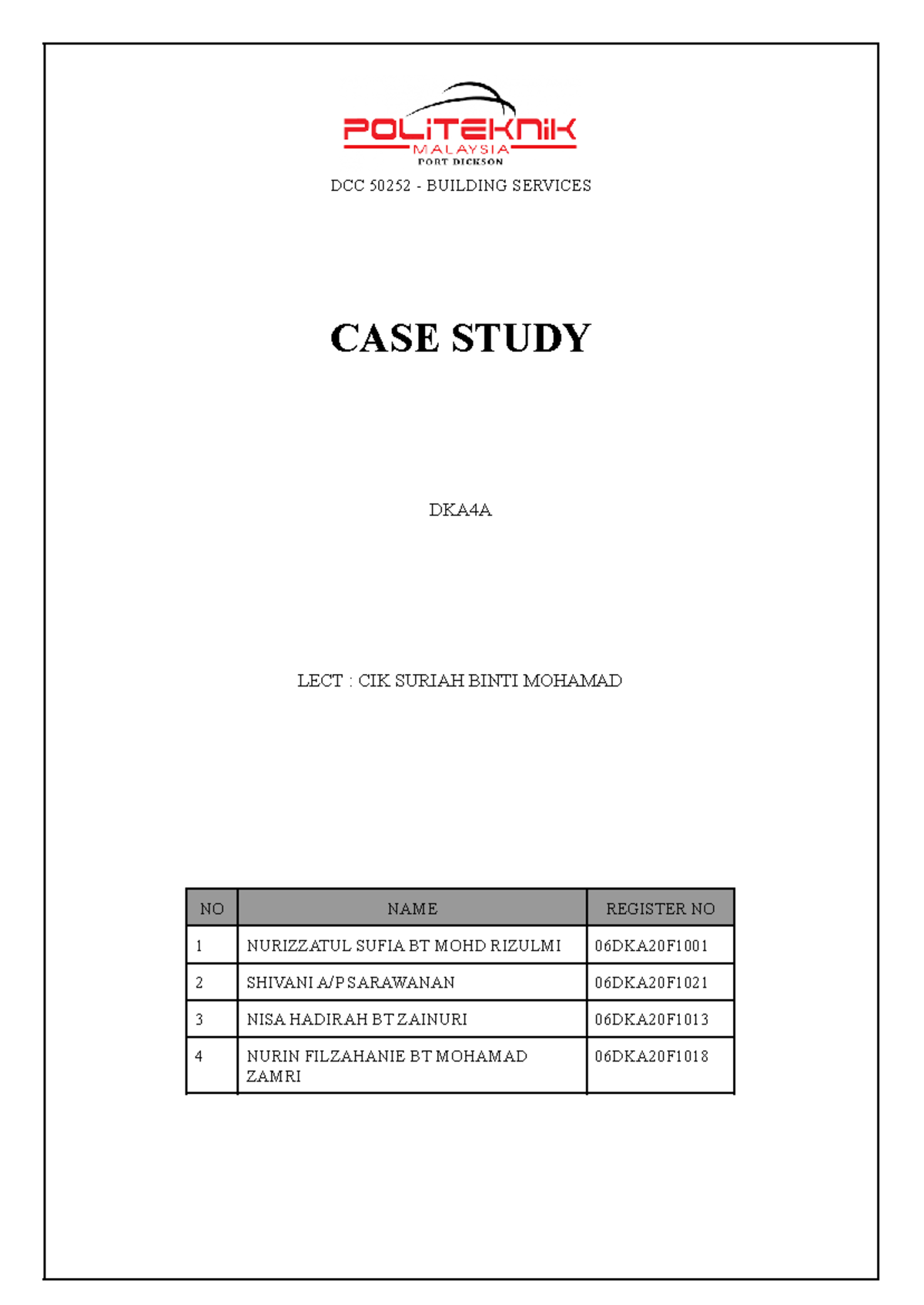 building services case study pdf