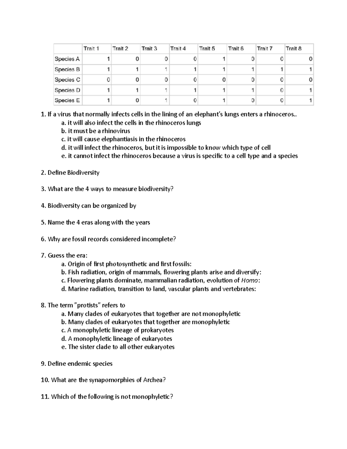 Bisc 162 Exam 1 Review - If A Virus That Normally Infects Cells In The ...