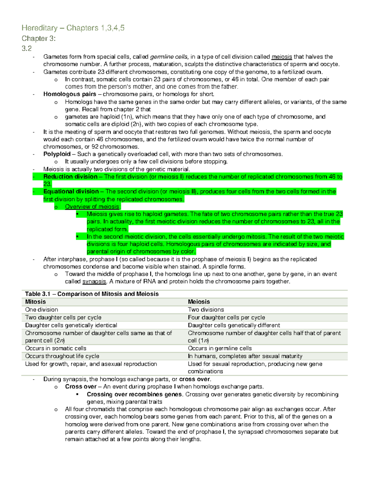 Hereditary CH3 HGS - chapter 3 - Human Genetics - Hereditary – Chapters ...