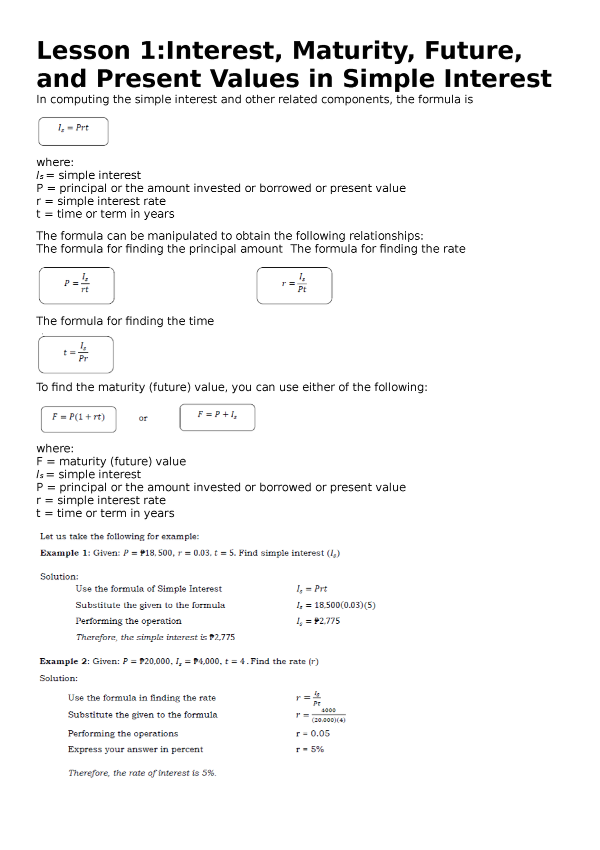 Simple And Compound Interest Lesson 1 Interest Maturity Future And   Thumb 1200 1698 