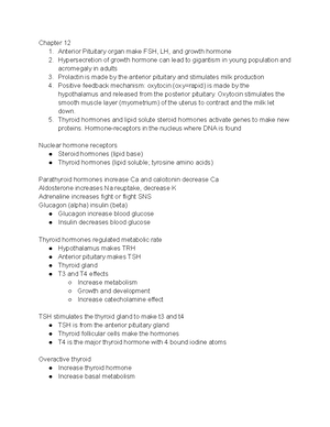 BIO 232 SG #1 - BIO 232 Professor Cady. Study guide for exam #1 - Exam ...