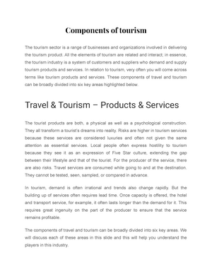 tourism marketing mcq with answers