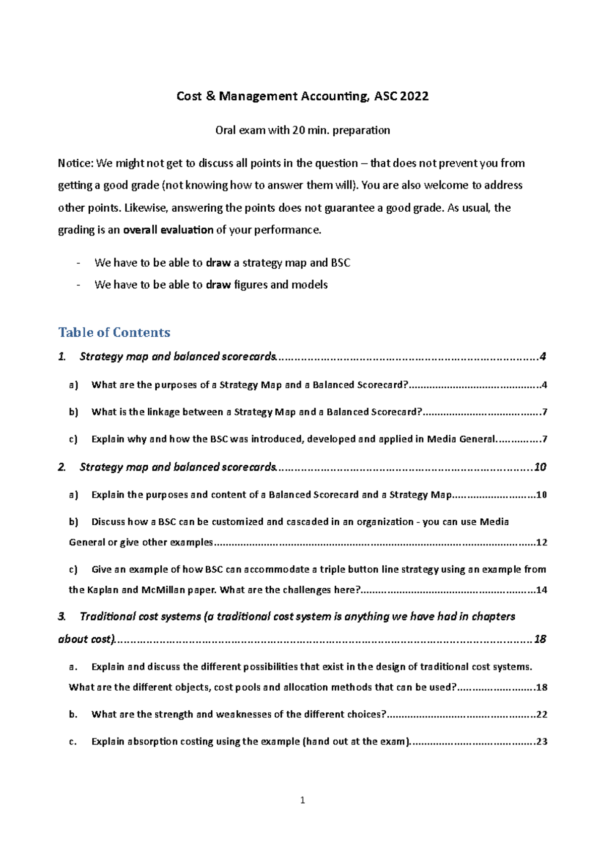 Exam Questions ASC 2022 Worked OUT - Cost & Management Accounting, ASC ...