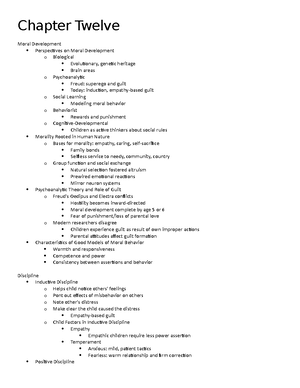 Chapter One - Chapter One The Field of Child Development Understanding ...