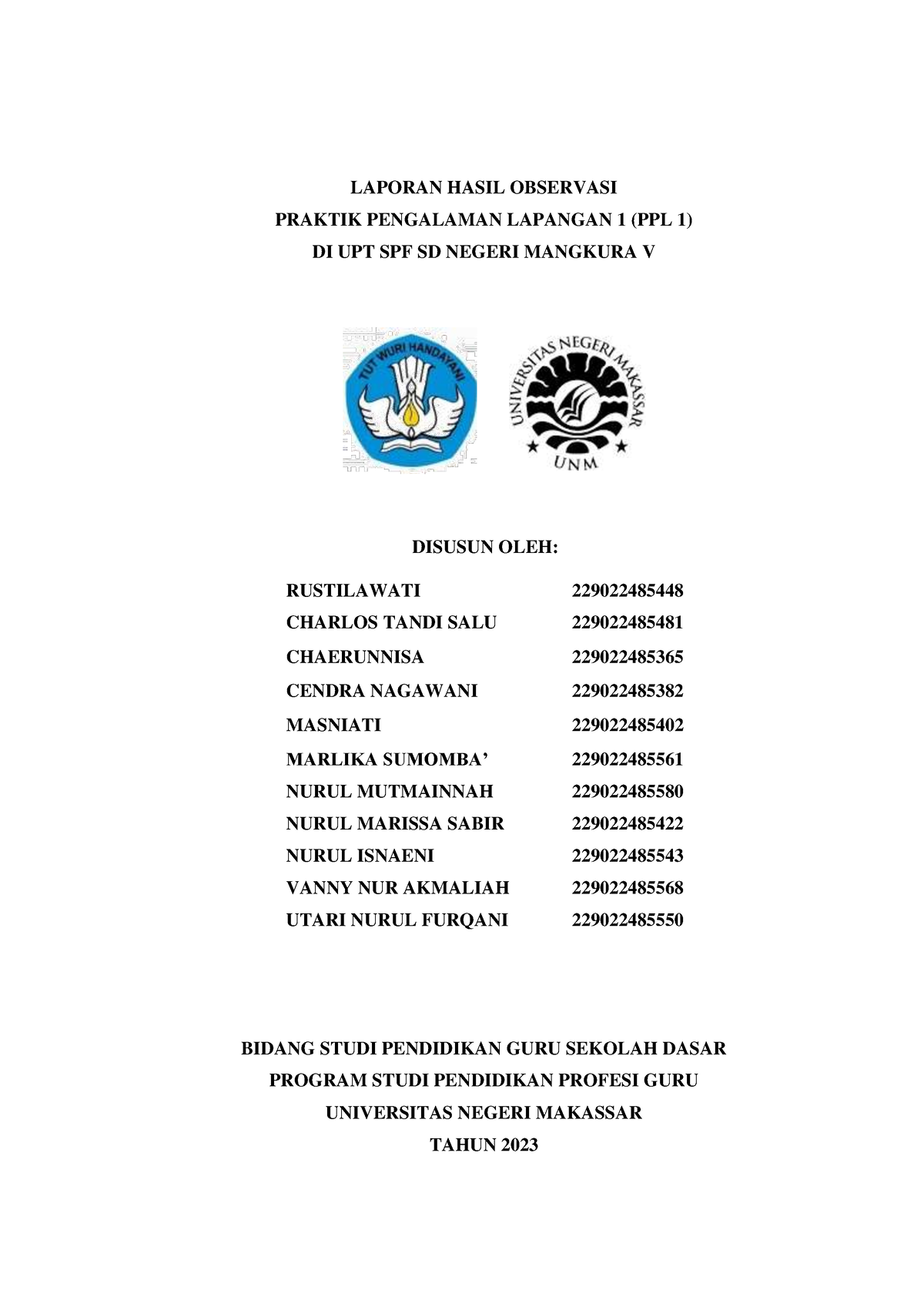 Laporan Hasil Observasi - LAPORAN HASIL OBSERVASI PRAKTIK PENGALAMAN ...