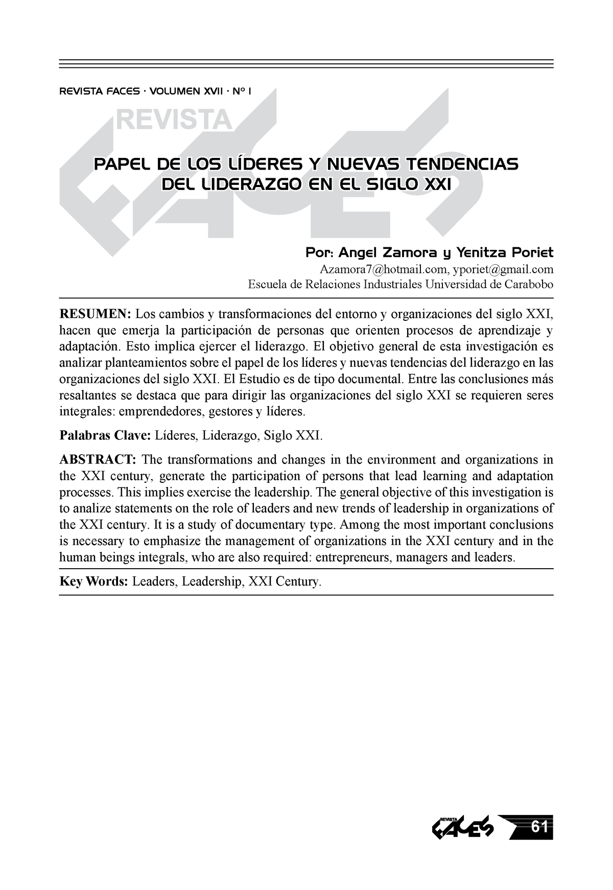 8TA. Papel DE LOS Líderes Y Nuevas Tendencias DEL Liderazgo EN EL Siglo ...