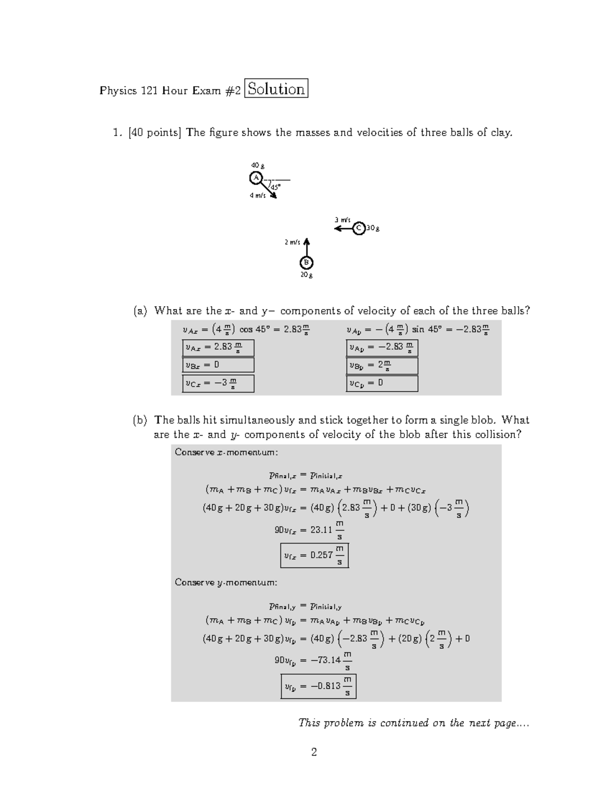 Hr2 solution - Gives an overall outlook about thr module - Physics 121 ...