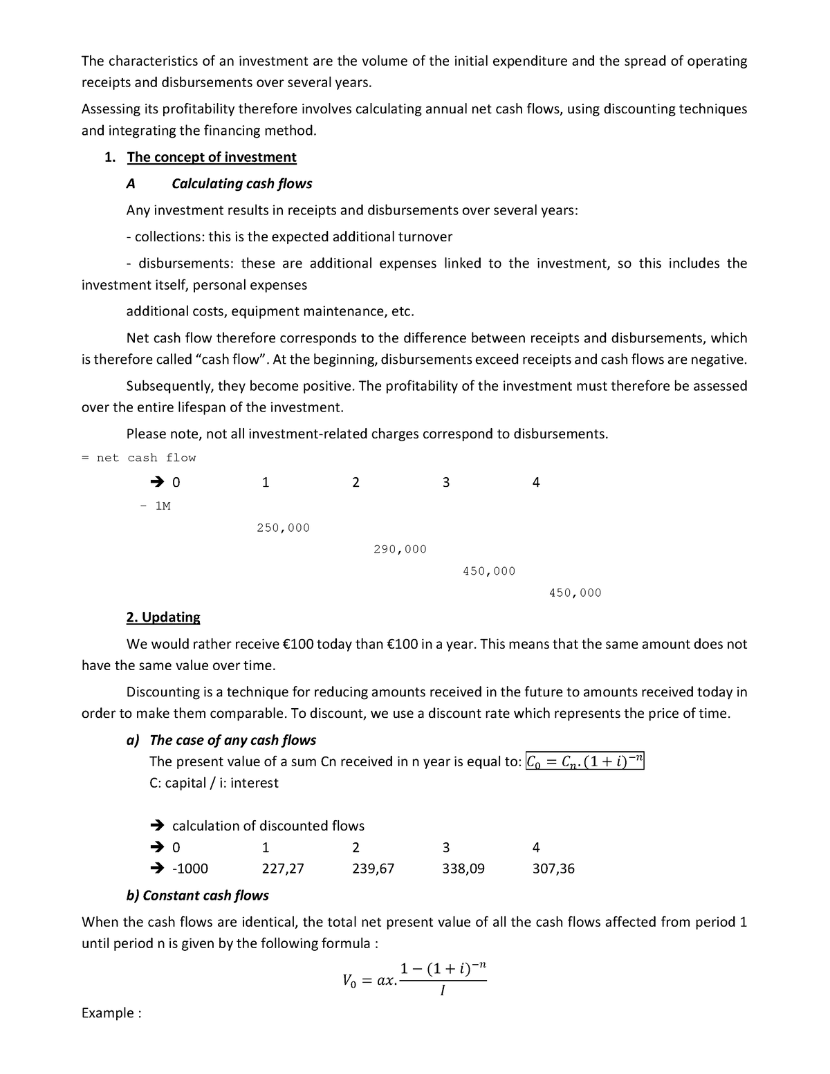 Financial Mathematics - Cash Flow Calculating Method - The ...