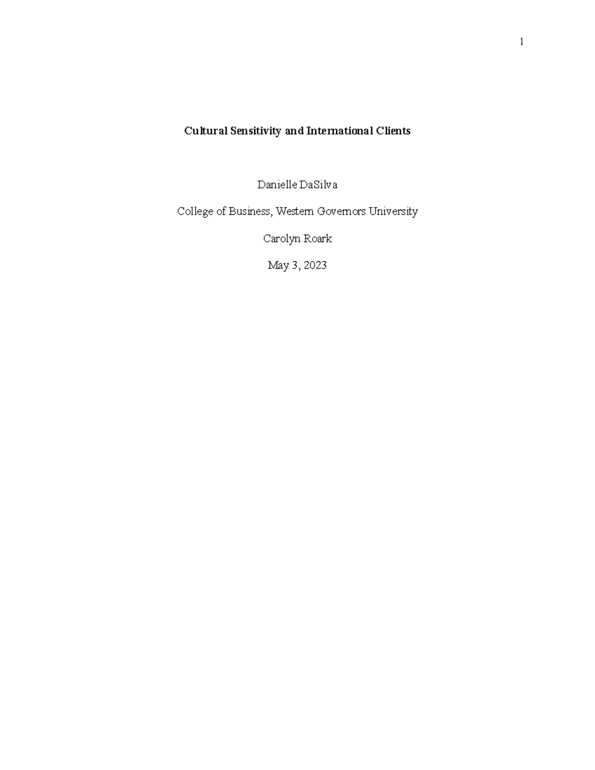 cultural awareness and sensitivity essay