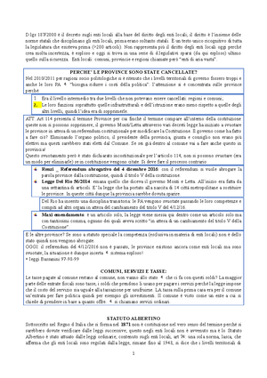 Riassunto Del Testo Unico Degli Enti Locali - SINTESI Il Seguente Sunto ...