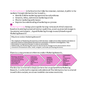 MKTG 342 Exam 1 Cheat Sheet-2 - CH 1 Introduction to Marketing Research ...