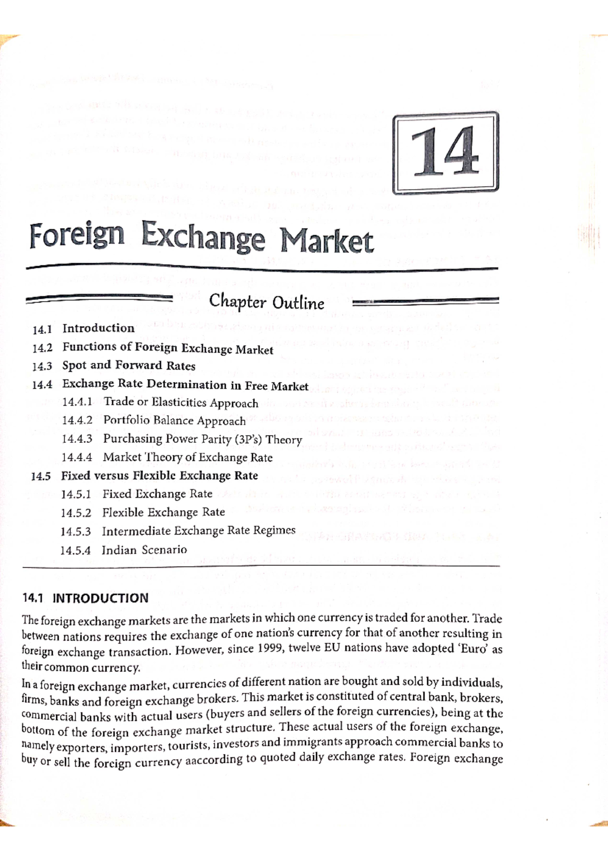 3 b - Economics notes - 14 Foreign Exchange Market Chapter Outline 14 ...