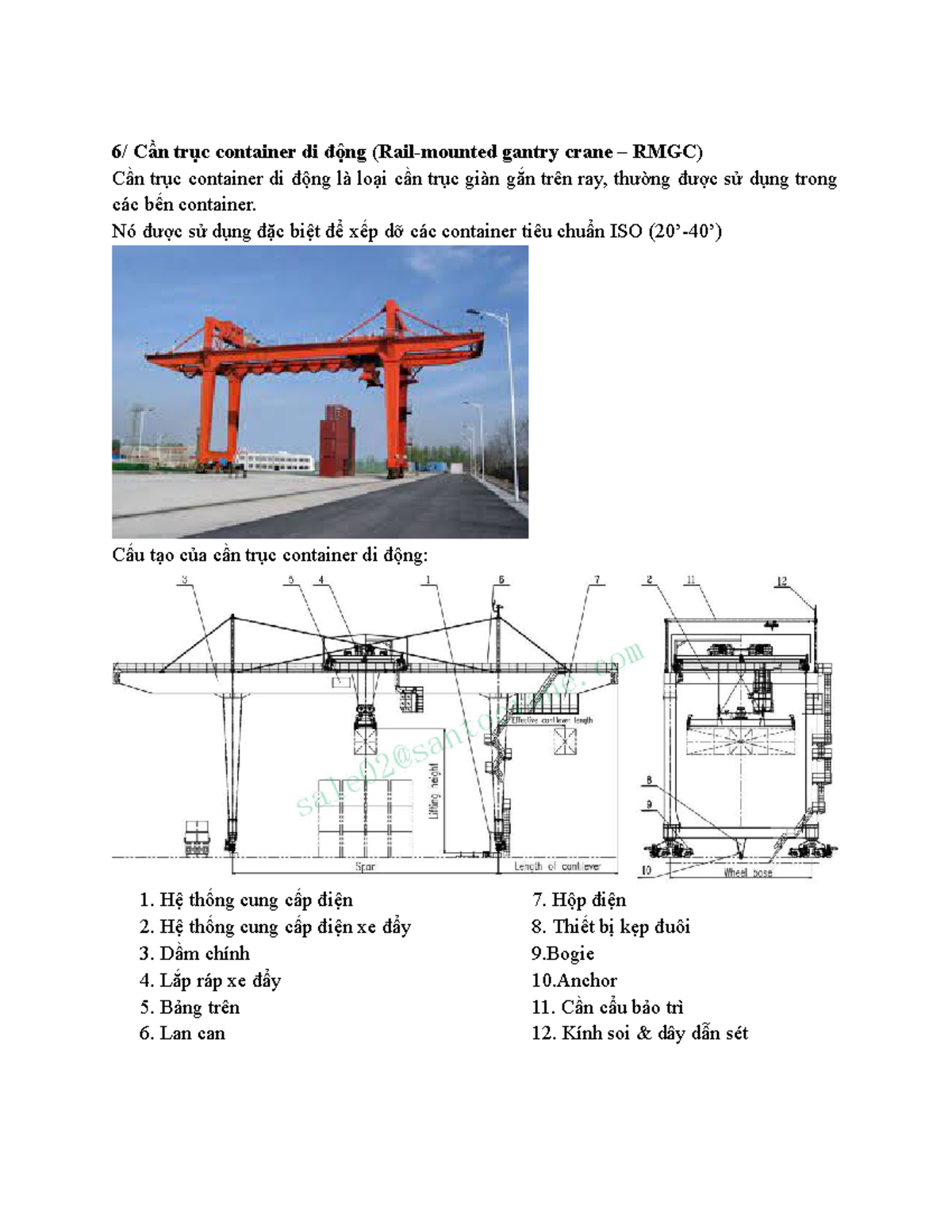 YN - logistics - 6/ Cần trục container di động (Rail-mounted gantry ...