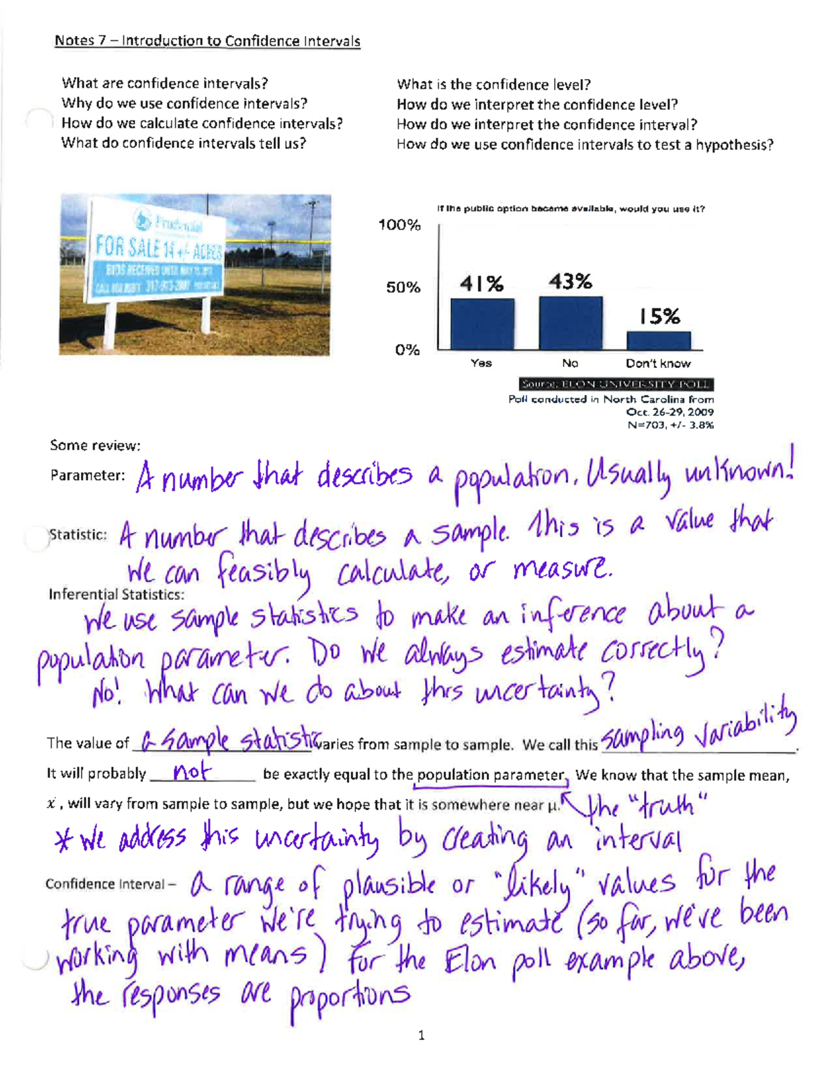 introduction to confidence intervals assignment