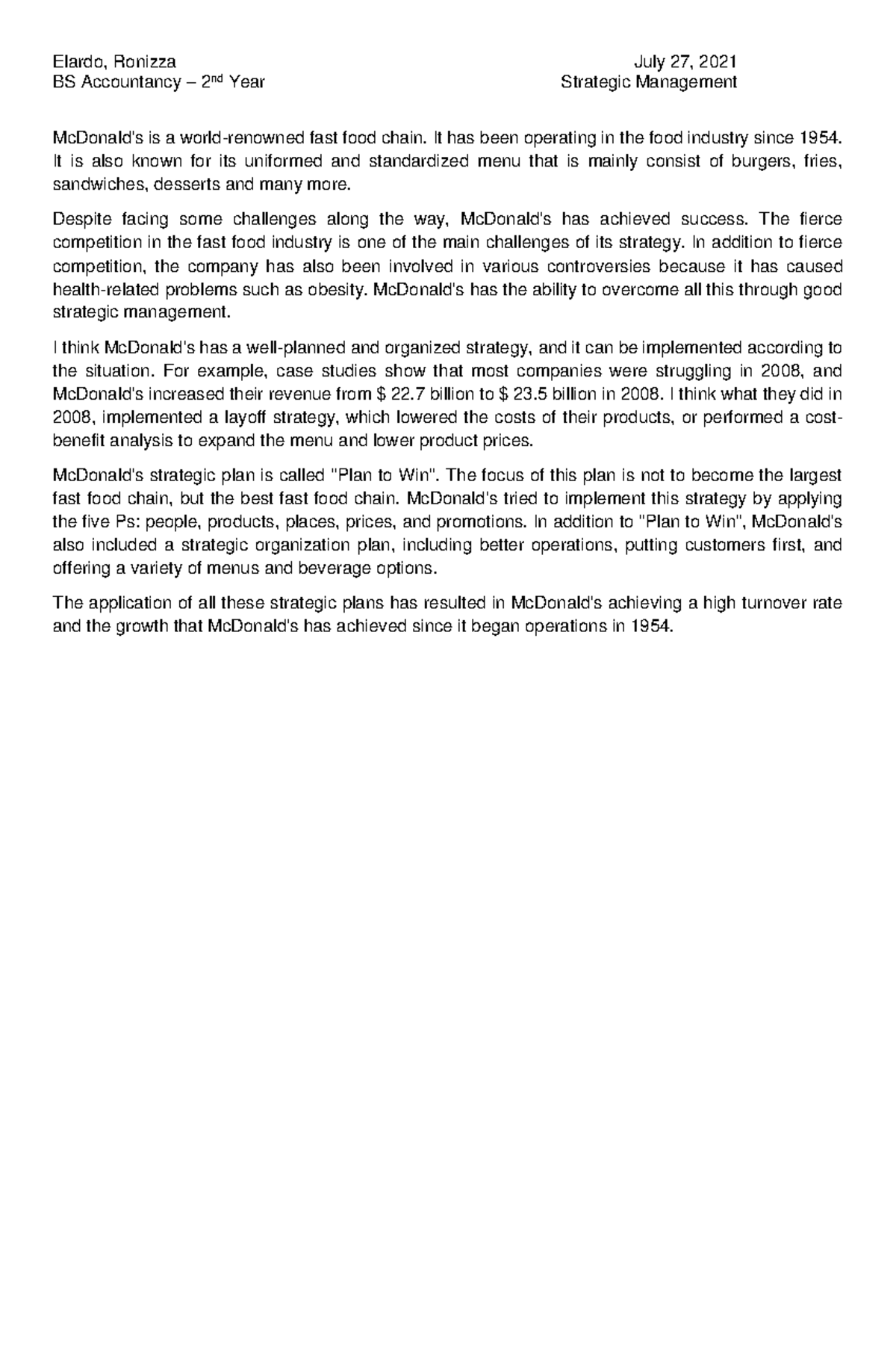 Mcdonald's case study questions picture