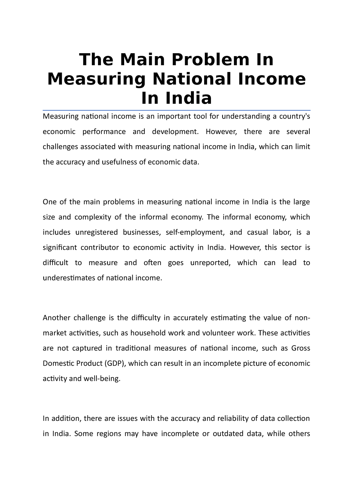 the-main-problem-in-measuring-national-income-in-india-the-main